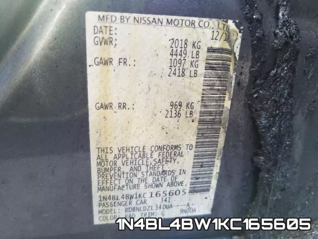 1N4BL4BW1KC165605 фото 2