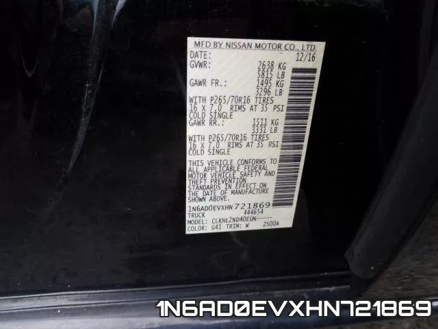 1N6AD0EVXHN721869 фото 2