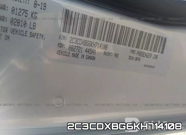 2C3CDXBG6KH714108 фото 10