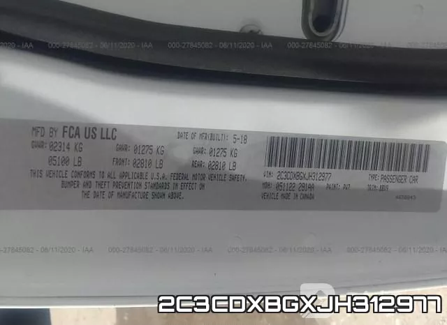 2C3CDXBGXJH312977 фото 10