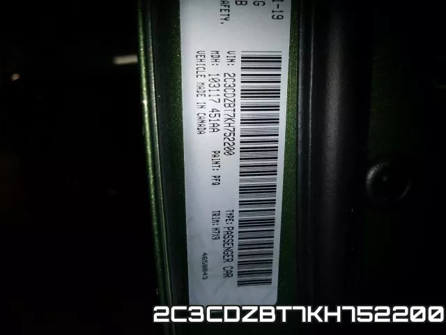 2C3CDZBT7KH752200 фото 2