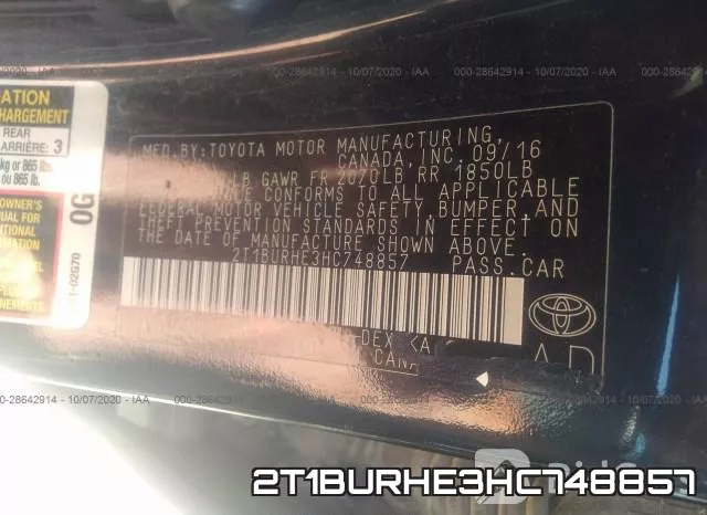 2T1BURHE3HC748857 фото 8
