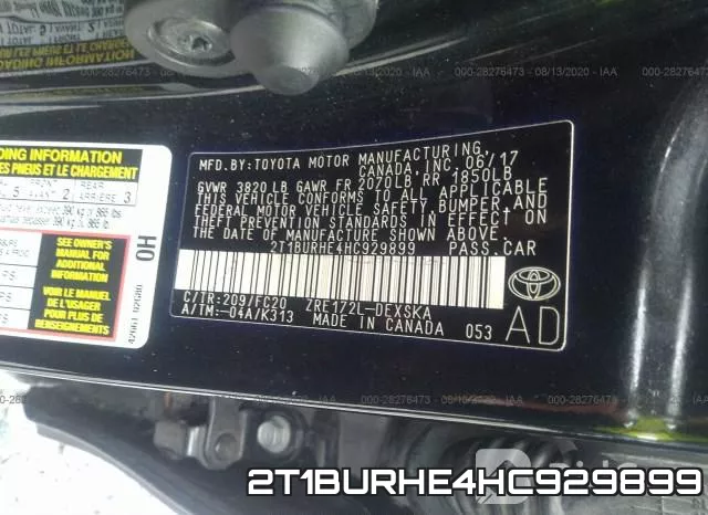 2T1BURHE4HC929899 фото 10