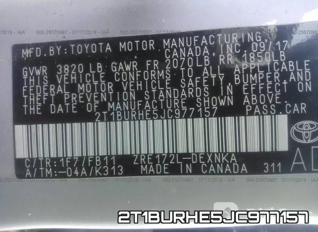 2T1BURHE5JC977157 фото 10