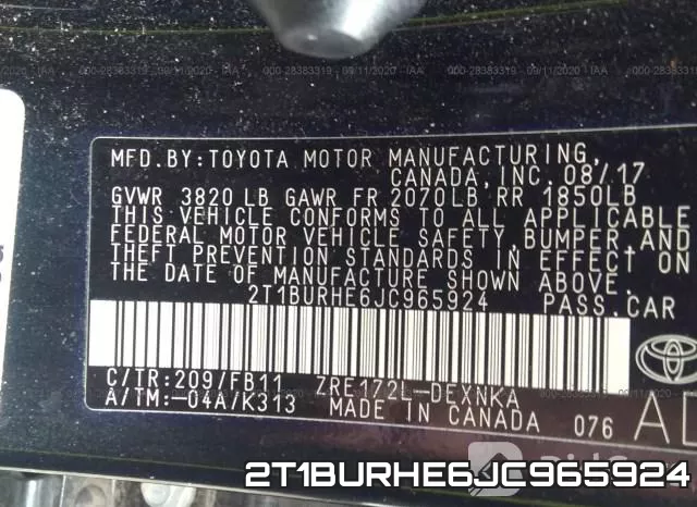2T1BURHE6JC965924 фото 10