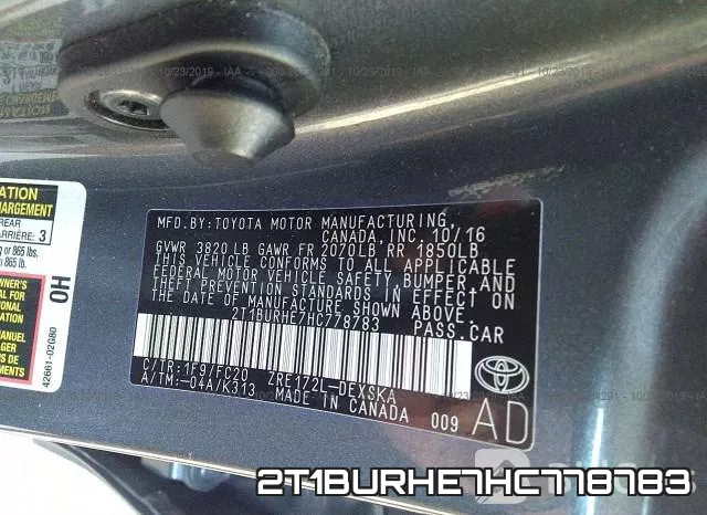 2T1BURHE7HC778783 фото 10