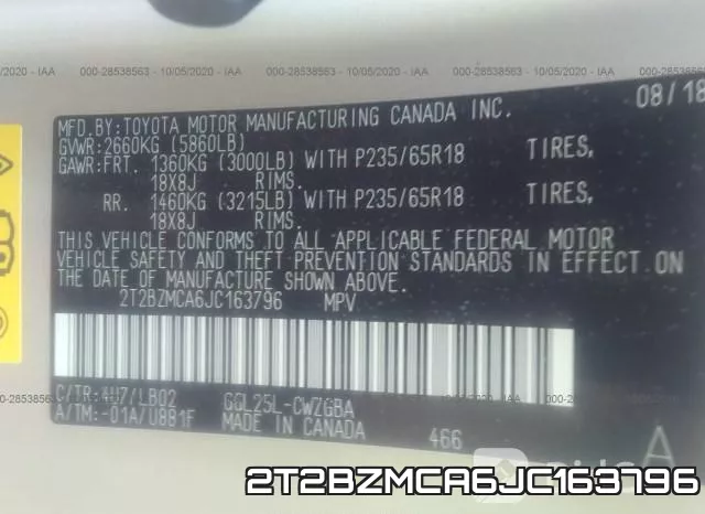 2T2BZMCA6JC163796 фото 10