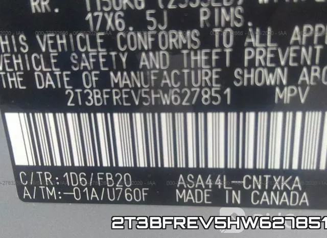 2T3BFREV5HW627851 фото 10