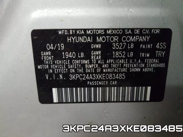 3KPC24A3XKE083485 фото 2