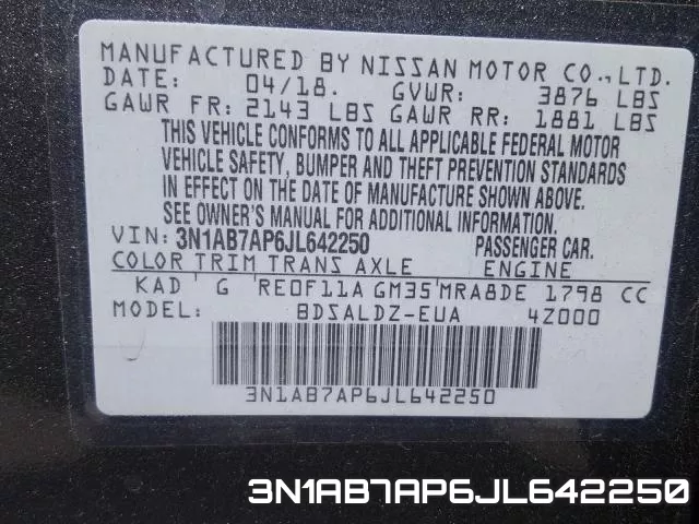 3N1AB7AP6JL642250 фото 2