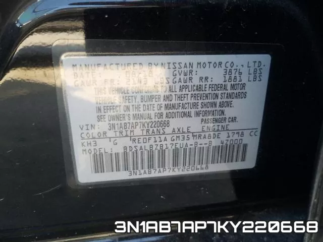 3N1AB7AP7KY220668 фото 2