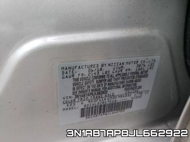 3N1AB7AP8JL662922 фото 2