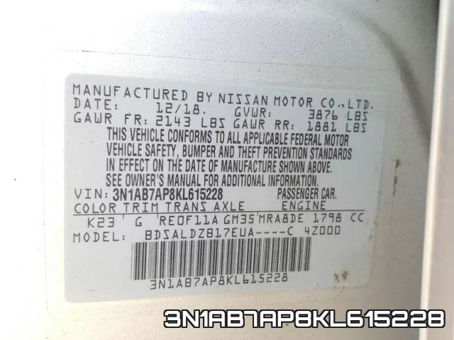 3N1AB7AP8KL615228 фото 2