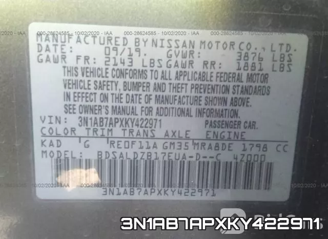 3N1AB7APXKY422971 фото 10
