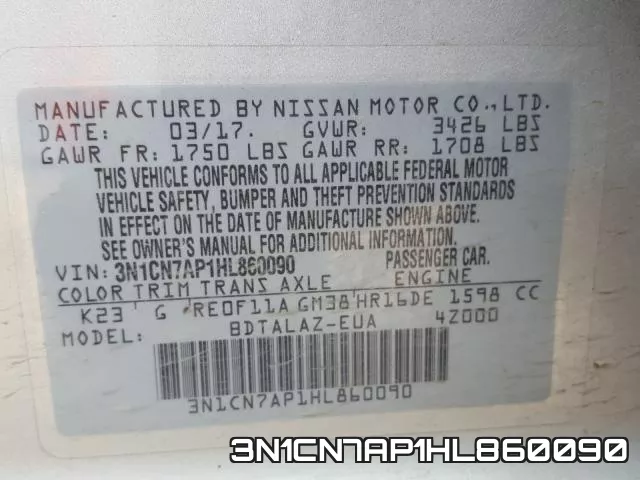 3N1CN7AP1HL860090 фото 2
