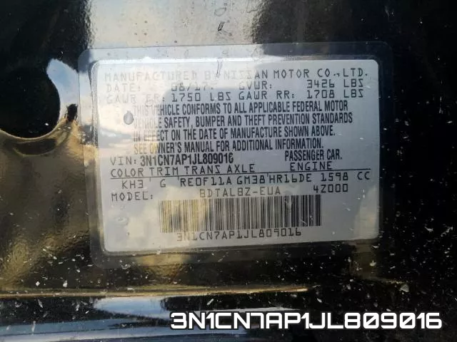 3N1CN7AP1JL809016 фото 2