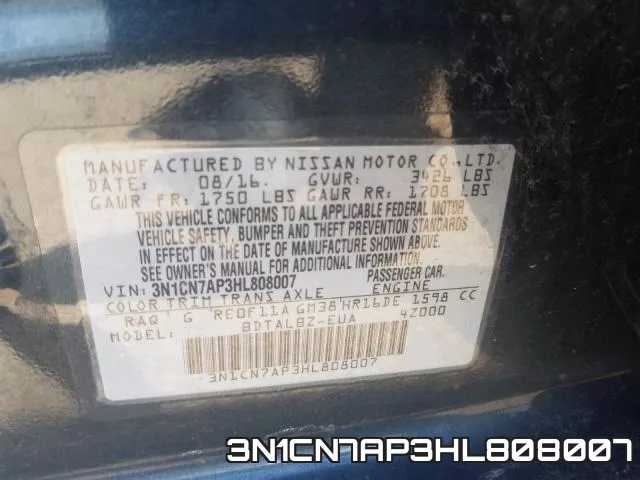3N1CN7AP3HL808007 фото 2