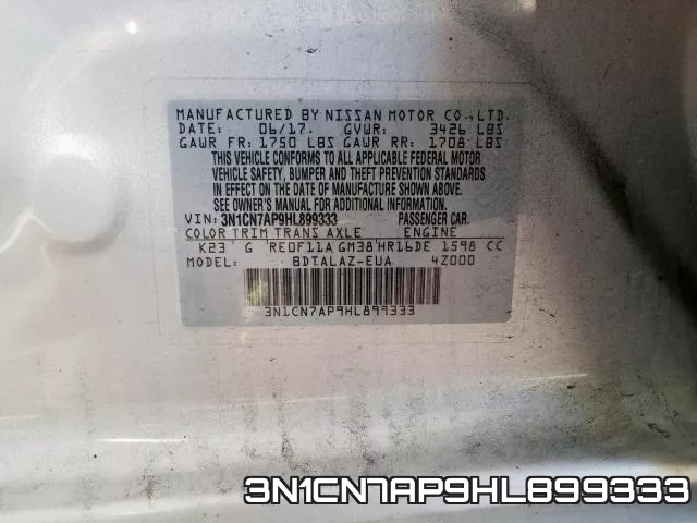 3N1CN7AP9HL899333 фото 2