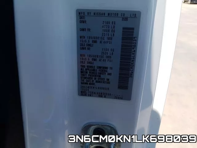 3N6CM0KN1LK698039 фото 2