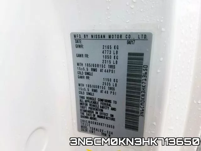 3N6CM0KN3HK713650 фото 2