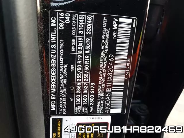 4JGDA5JB1HA820469 фото 2