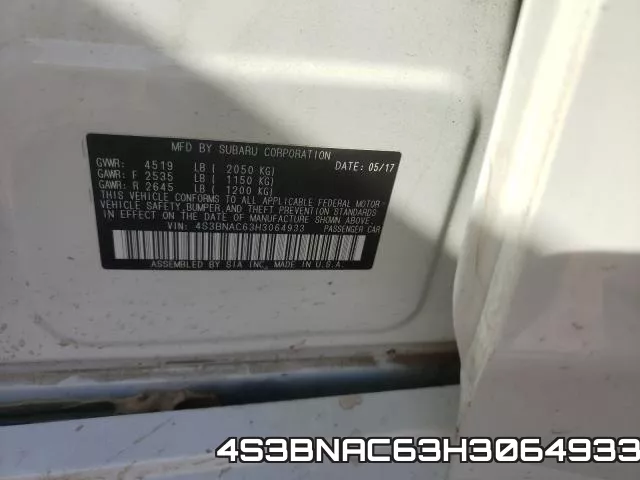 4S3BNAC63H3064933 фото 2