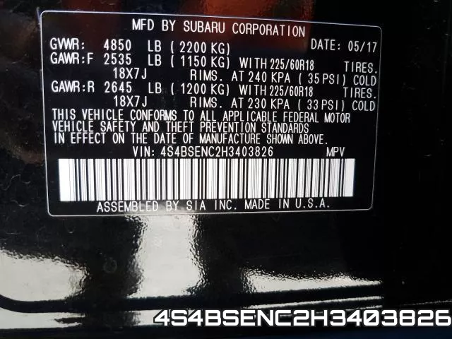 4S4BSENC2H3403826 фото 2