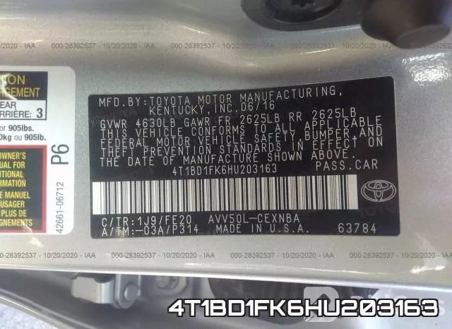 4T1BD1FK6HU203163 фото 10