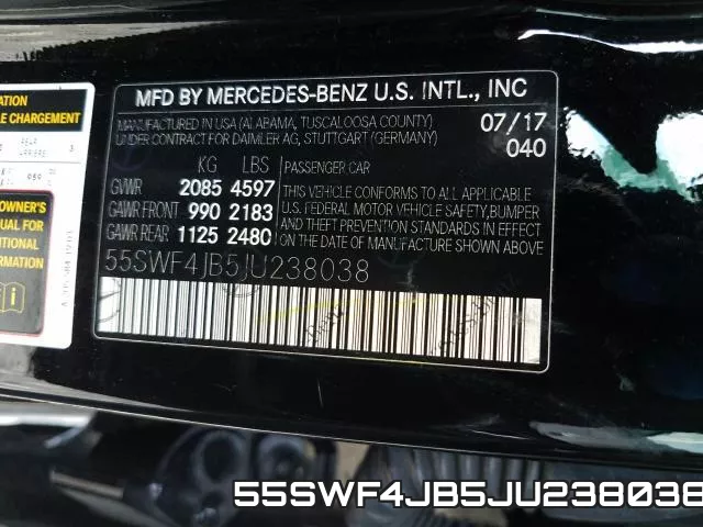 55SWF4JB5JU238038 фото 2