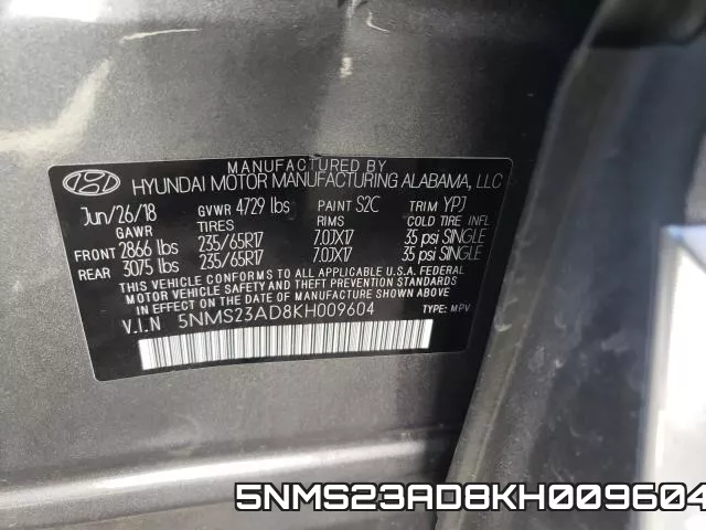 5NMS23AD8KH009604 фото 2