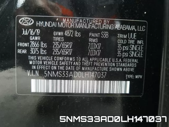 5NMS33AD0LH147037 фото 2