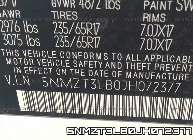 5NMZT3LB0JH072377 фото 10