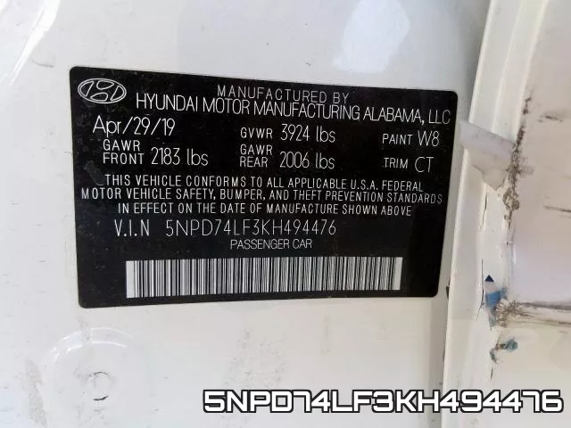 5NPD74LF3KH494476 фото 2