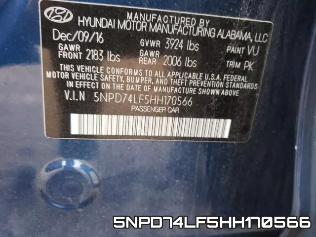 5NPD74LF5HH170566 фото 2