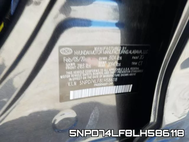 5NPD74LF8LH586118 фото 2