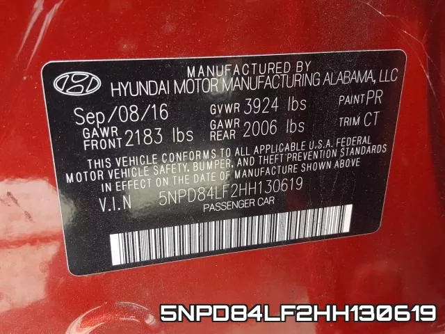 5NPD84LF2HH130619 фото 2