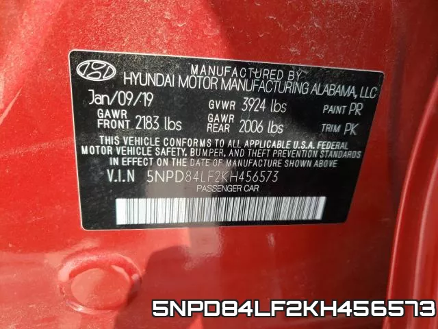 5NPD84LF2KH456573 фото 2