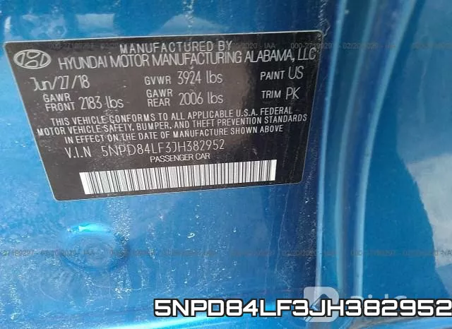 5NPD84LF3JH382952 фото 10