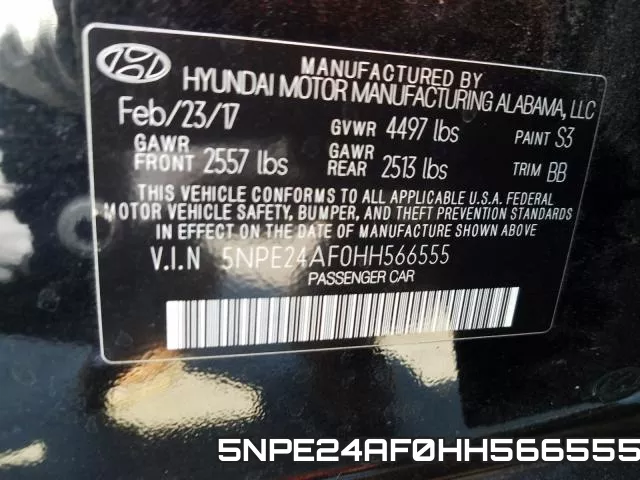 5NPE24AF0HH566555 фото 2