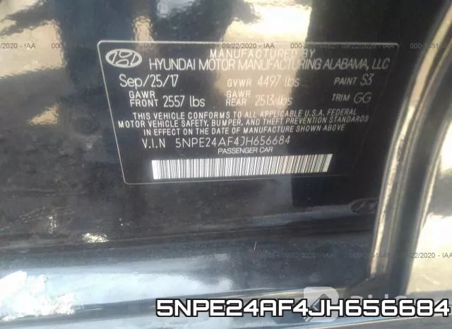5NPE24AF4JH656684 фото 10
