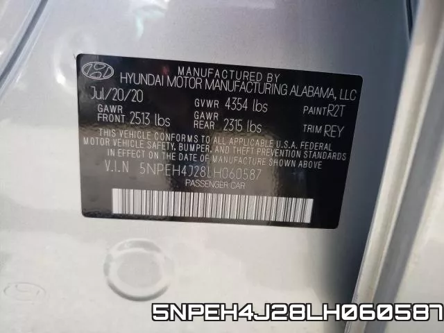 5NPEH4J28LH060587 фото 2