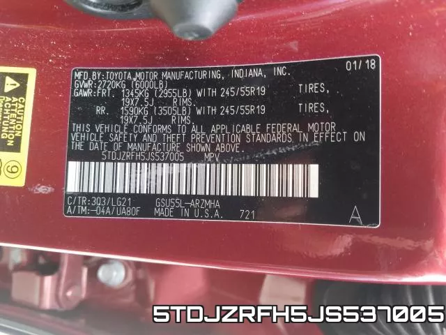 5TDJZRFH5JS537005 фото 2