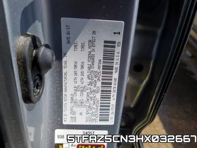 5TFAZ5CN3HX032667 фото 2