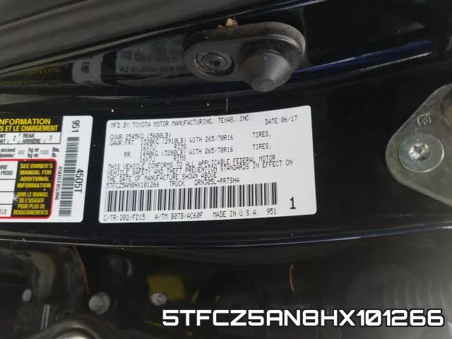 5TFCZ5AN8HX101266 фото 2