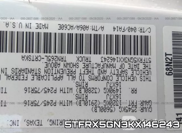 5TFRX5GN3KX146243 фото 10