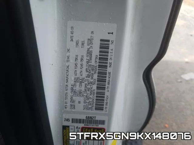 5TFRX5GN9KX148076 фото 2