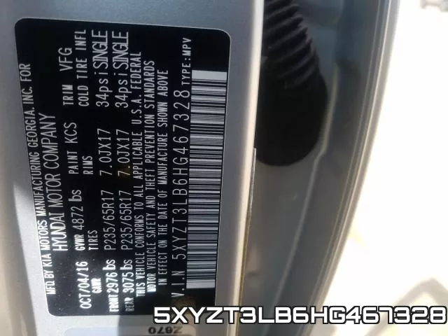 5XYZT3LB6HG467328 фото 2