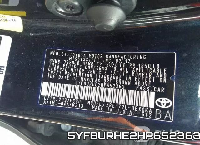 5YFBURHE2HP652363 фото 10