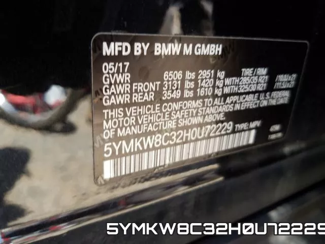 5YMKW8C32H0U72229 фото 2