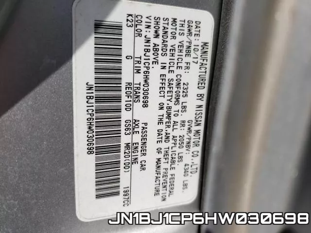 JN1BJ1CP6HW030698 фото 2